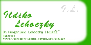 ildiko lehoczky business card